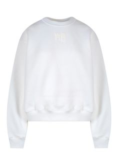 Sweatshirt Alexander Wang Tracksuit, Wang Tracksuit, Alexander Wang Clothes, Wang Sweatshirt, American Fashion Designers, T By Alexander Wang, Shop Sweatshirts, Yoga Wear, White Sweatshirt