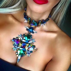 Buy Crystal Choker Necklace at the lowest price in Greece. Check reviews and buy Crystal Choker Necklace today. Mujeres Tattoo, Boho Statement Necklace, Necklace Chain Types, Geometric Fashion, Crystal Choker Necklace, Boho Choker, Choker Pendant, Wedding Boho, Crystal Choker