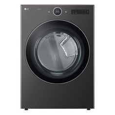 a front load washer with the door open