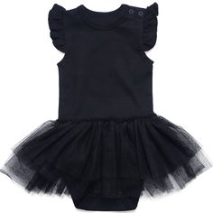 Romperinbox Baby-Girls Short Sleeve Classic Bodysuit Dress Onsies New, No Tags Baby Girl Black Dress, Toddler Black Dress, Black Tutu Dress, Punk Baby, Newborn Tutu, Girls Ruffle Dress, Black Tutu, Girls Black Dress