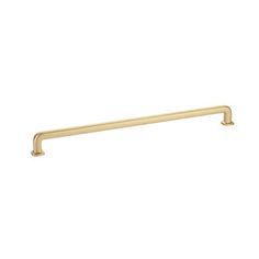 an image of a brass cabinet handle on a white background