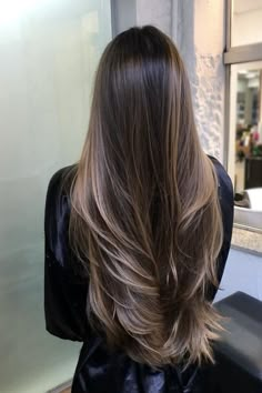 Balyage Long Hair, Babylights Hair, Highlights Brown Hair