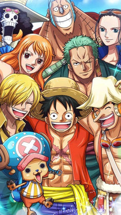 one piece characters are posing for the camera