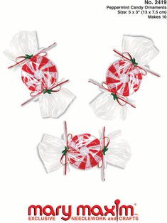 three candy lollipops wrapped in cellophane