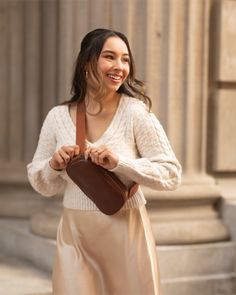 If you’re looking for a hands-free bag you can dress up or dress down, this is your solution. This little pack will fit all of your small essentials for the gym, a run to the grocery store, errands with the kids, or a night out with the girls. Our Luxe leather is more reactive to the touch and will feel lived-in over time. Hand selected because of its vintage feel and character, this full grain leather breaks in and gets more beautiful with age. Please note that no two bags are alike and will ea Functional Mobile Phone Belt Bag, Hands Free Bag, Practically Perfect, Business Case, Dressed Down, Vegetable Tanned Leather, Bag Straps, Full Grain Leather, Belt Bag