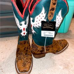 New, Never Worn J.B Dillon Women’s Western Boots With Tag. Size 9.5 Leather Cowgirl Boots, Leather Western Boots, Western Boots Women, Leather Cowboy Boots, Cowboy Boots Women, Western Leather, Vintage Boots, Pull On Boots, Boot Brands