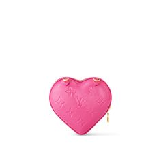 LOUIS VUITTON® - Keep My Heart - Neon Pink Designer Compact Bags For Gifts, Designer Compact Gift Bags, Compact Designer Bags For Gifts, Compact Designer Gift Bags, Luxury Pink Bag For Valentine's Day, Designer Compact Pink Bag, Luxury Crossbody Bags For Valentine's Day, Luxury Heart-shaped Bags For Gifts, Luxury Heart-shaped Shoulder Bag