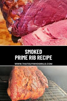 How To Smoke A Prime Rib On A Pitboss Pellet Grill! This will turn out amazing and better than restaurant prime rib! Perfect to make for holiday dinners like Thanksgiving, Christmas, and Easter! Use oil seasoning then smoke it low and slow on your pellet grill. Pin this to your smokers recipes Pinterest board for later.