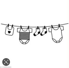 baby ones hanging on a clothes line