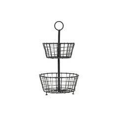 Black Tiered Metal Basket     | Industrial Farm Co Mind At Peace, Organizing Linens, Decorative Storage Baskets, Kitchen Clean, Mud Room Storage, Metal Basket, Linen Closet Organization, Small Closets, Small Closet Organization