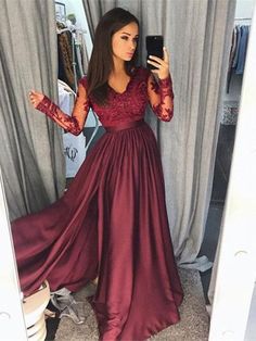 A Line Long Sleeves Burgundy Lace Prom Dresses, Long Sleeves Burgundy Lace Graduation Dresses,SB2099 on Storenvy School Dance Dresses, Winter Formal Dresses, Long Sleeve Prom, Lace Prom Dress, School Dance, Winter Formal, A Line Prom Dresses, Lace Evening Dresses, Prom Dresses With Sleeves