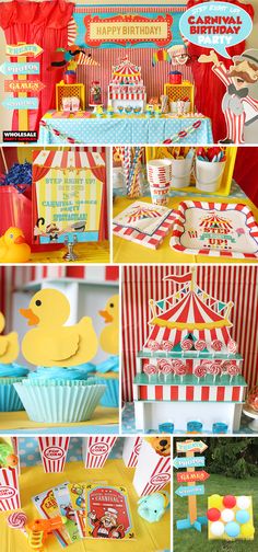 a circus themed birthday party with lots of fun