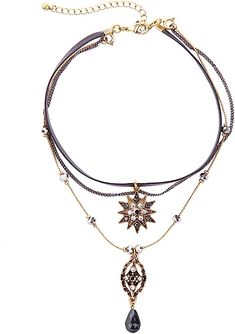 Amazon.com: Casvno Choker Necklaces for Women Girl, Layered Stars Pendant Necklace Jewelry Gift: Clothing, Shoes & Jewelry Women Choker Necklace, Star Crystal, Necklace Packaging, Womens Chokers, Star Pendant Necklace, Crystal Choker, Girls Necklaces, Choker Necklaces, Necklaces For Women