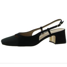 Nwt Sam Edelman Women's Black Tarra Cut Out Slingback Heels, Size 5 Buckle Closure, Block Heel, Square Toe, New In Box & Dust Bags Closed Toe Slingback Pumps For Evening, Evening Slingback Sandals With Padded Heel And Closed Toe, Black Ankle Strap Slingback Pumps For Spring, Evening Closed Toe Slingback Sandals With Heel Strap, Evening Slingback Sandals With Closed Toe And Heel Strap, Black Low Heel Slingback Pumps For Summer, Black Slingback Pumps With Low Heel For Summer, Black Slingback Kitten Heels For Summer, Evening Slingback Court Shoes With 4-inch Heel