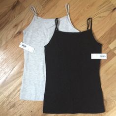 Old Navy New With Tags Camisoles Size 6/7 Adjustable Straps One Is Black One Is Gray Smoke Free Pet Free Home Casual Gray Cotton Camisole, Old Navy Shirts, Navy Shirts, 2 Girl, Navy Shirt, Kids Shirts, Black Gray, Shirts Tops, Old Navy