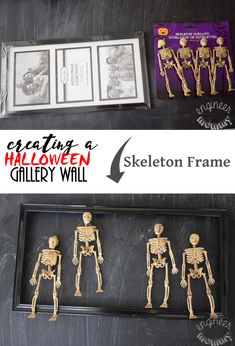 skeleton frame for halloween or any other time of the year to display pictures and information