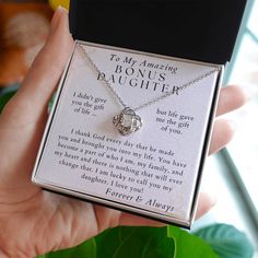 My Family My Heart Gift for Bonus Daughter From Bonus Mom - Etsy Beautiful Pendant Necklace, Wife Necklace, Romantic Gifts For Her