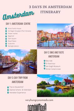 3 Days in Amsterdam Itinerary 4 Days In Amsterdam, Amsterdam One Day Itinerary, 3 Days In Amsterdam Itinerary, 5 Days In Amsterdam, Three Days In Amsterdam, Weekend In Amsterdam, Amsterdam 3 Days, Amsterdam To Do List, Amsterdam Itenary