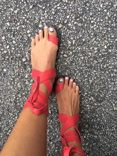 This handmade Lucy Sandal is made with soft red leather. Color customizations are available. Casual Leather Sandals With Ankle Tie, Casual Leather Ankle Tie Sandals, Red Toe Loop Sandals For Spring, Handmade Red Leather Sandals, Red Adjustable Sandals With Single Toe Strap, Casual Leather Ankle Wrap Sandals, Casual Red Sandals With Wrapped Heel, Casual Red Sandals For Festival, Boho Barefoot Sandals