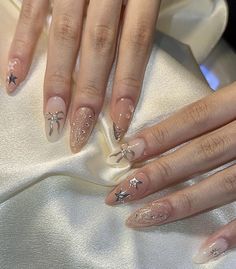 Korean Nail Inspo Cute, Chinese Nails Douyin, Aespa Nails, Tokyo Nails, Ethereal Nails, Korean Nail, Hello Nails, Gel Mani