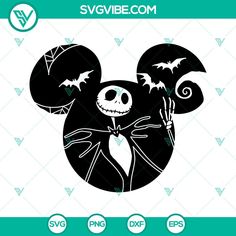 a mickey mouse with bats on his head and the word svvibe com in black