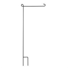 a black and white line drawing of a tall pole with two poles on each side