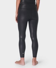 Our shiny new workout leggings for yoga, Pilates and barre. Stretchy fabric is soft and sweat-wicking. Super high-waisted with a flattering silhouette. Inseam length: 60cm / 24". Model wears size S and is 178cm/5'10" tall. Style Code: SB1000778FColour: Black Shimmer Print Running Leggings, Yoga Shop, Ski Wear, Swimwear Collection, Vest Top, Yoga Clothes, Stretchy Fabric, Workout Leggings, Shinee