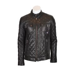 Elevate your style with the Black Diamond Quilted Leather Jacket from Ox and Bulls. Meticulously crafted from premium Ox and bulls leather, this jacket combines sophistication with rugged luxury. The quilted pattern and subtle black diamond accents add a touch of opulence. With its tailored fit and versatile black hue, it's the perfect statement piece for any occasion. Experience the pinnacle of luxury with Ox and Bulls. Order yours today. Quilted Leather Jacket, Cyberpunk Fashion, Men's Leather Jacket, Quilted Pattern, Diamond Quilt, Black Leather Jacket, Leather Jackets Women, Leather Jacket Men, Quilted Leather