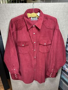 I just added a new item to eBay, Western Trails Red Corduroy Shirt Mens XXL Western Pearl Snap L/S Cowboy USA LNC! #eBay #eBaySeller Western Style Red Long Sleeve Tops, Red Western Long Sleeve Tops, Red Long Sleeve Western Top, Western Trail, Western Pearl Snap, Corduroy Shirt, New Item, Casual Shirts, Cowboy