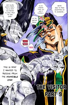 an image of a comic page with the caption that reads, the visitor part 9