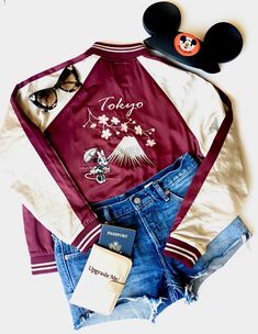 Disneyland outfit Tokyo Disney Disney Trends Tokyo Disney, Disney Disney, Denim Jacket, Tokyo