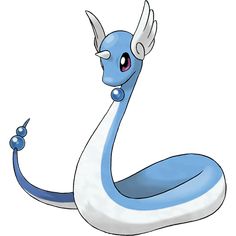 a blue and white snake with horns on it's head