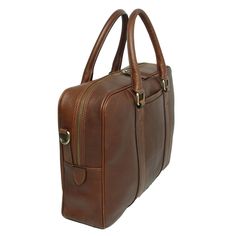 Old Angler Chestnut Brown Soft Calfskin Leather Briefcase 100% soft calfskin leather briefcase Synthetic lining - Padded compartment for 13" laptop Interior pocket Exterior front pocket Antique brass finished accessories Removable/Adjustable leather and synthetic shoulder strap with pad Size cm. - 42 x 30 x 10 Weight Kg. - 1.6 Handmade in Italy Classic Laptop Bag For Daily Use, Classic Leather Laptop Bag With Sleeve, Classic Leather Laptop Bag With Smooth Grain, Classic Brown Briefcase With Leather Lining, Classic Brown Briefcase For Daily Use, Classic Business Satchel With Laptop Sleeve, Classic Briefcase With Laptop Sleeve, Classic Rectangular Laptop Bag, Brown Satchel With Smooth Grain For Business