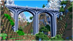 an image of a bridge that is in minecraft