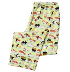 OFFICIAL BUFFY THE VAMPIRE SLAYER "YUMMY SUSHI PAJAMAS" Made in USA of imported fabric 100% cotton Full length pajama pant Waist has 1/2 elastic and drawstring Machine wash cold - tumble dry low - no bleach Pajama pant is not pre-shrunk and will shrink when washed Wasabi piping color is red (not black) This women's pajama pant has a roomy, comfortable fit.Â Most people find our PJ pants to be larger than expected. This allows for a comfy fit and room for expected cotton sleepwear shrinkage, whic Yummy Sushi, Cat Pajamas, Womens Pajamas Pants, Cotton Sleepwear, Pajama Pant, Pj Pants, Buffy The Vampire, Buffy The Vampire Slayer, Vampire Slayer