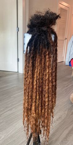 Curly Loc Extensions, Ginger Locs Black Women, Two Tone Locs, Wicks Locs, Jumbo Faux Locs, Fairy Locs, Loc Extensions Human Hair, Locs Extensions, Boho Goddess Locs