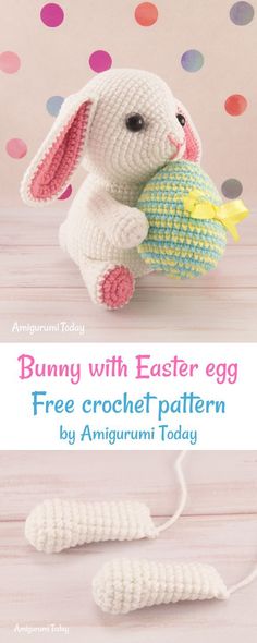 bunny with easter egg free crochet pattern by amigurmi today