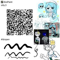 an image of some cartoon characters with qr code