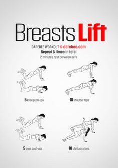 an exercise poster showing how to do the planks for chest and lower back muscles