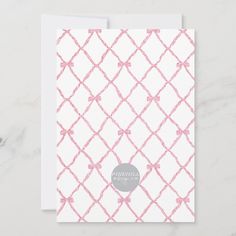 Pink Bow Trellis Baby Shower Invitation Bonnet  Zazzle Bow Baby Shower, Pink Baby Shower Invitations, Pink Invitations, Colored Envelopes, Baby Shower Invites For Girl, Envelope Liners, Girl Baby Shower, Baby Bows