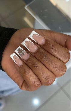 Crocodile French Tips, Croc Nails, White Crocodile, Tapered Square Nails, Drip Nails, Vibrant Nails