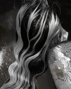 Silver Hair Curly, Hairdresser Aesthetic, Hair Colour Design, Exotic Hairstyles, Hair Color Unique, Hair Tinsel