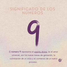 an advertisement for the number nine in spanish