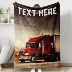 a red semi truck with the words tex there printed on it