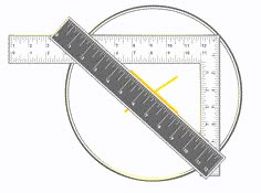 a drawing of a ruler with the word measure on it in yellow and grey colors