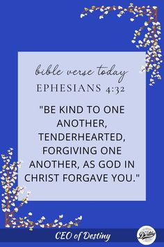 Be Kind and Forgiving – Ephesians 4:32 Bible Verse Inspiration