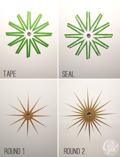 four different types of starbursts are shown