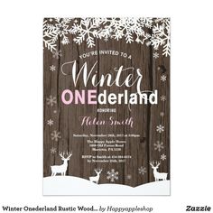 winter onederland birthday party with deer and snowflakes