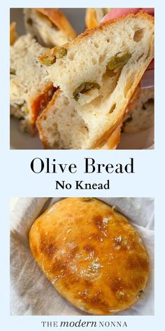 This No Knead Olive Bread is crispy on the outside but warm, soft, and chewy on the inside. My grandma would call this “peasant bread” because it was so simple to make and required no measurements. Back home in Bulgaria, we made everything “to taste” or looked at the consistency.