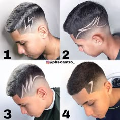 Fade Designs Boys, Boy Design Haircut, Boys Design Haircut, Boy Hair Designs Kids, Fades With Designs Haircut, Men’s Haircut Designs, Boy Baseball Haircut, Boys Haircut Lightning Bolt, Mens Hair Designs Lines